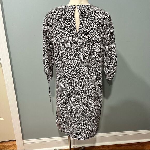 H&M Black & White Snake Print Shift Dress Size 12 - Picture 5 of 8